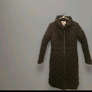 Elegant Black Quilted Puffer Coat